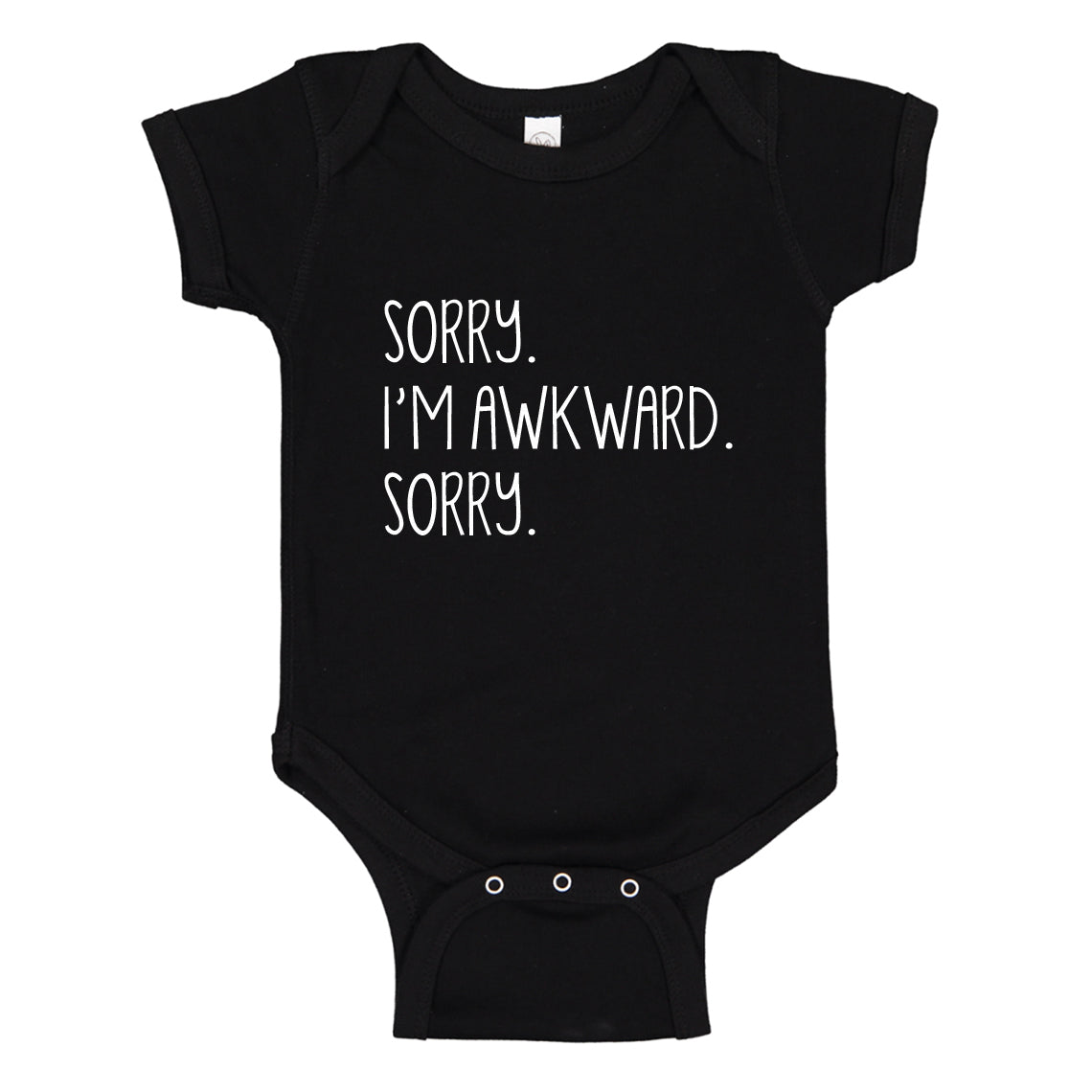 Baby Onesie Sorry I'm Awkward Sorry 100% Cotton Infant Bodysuit