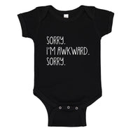 Baby Onesie Sorry I'm Awkward Sorry 100% Cotton Infant Bodysuit