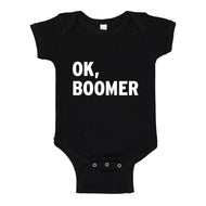Baby Onesie Ok, Boomer 100% Cotton Infant Bodysuit