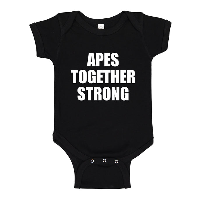 Baby Onesie APES TOGETHER STRONG 100% Cotton Infant Bodysuit