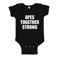 Baby Onesie APES TOGETHER STRONG 100% Cotton Infant Bodysuit