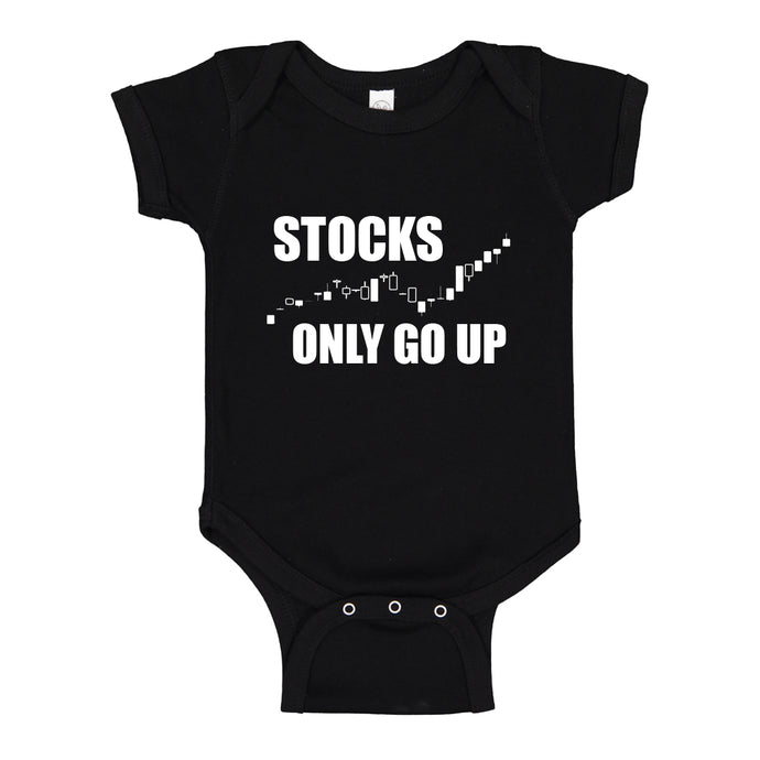 Baby Onesie STOCKS ONLY GO UP 100% Cotton Infant Bodysuit