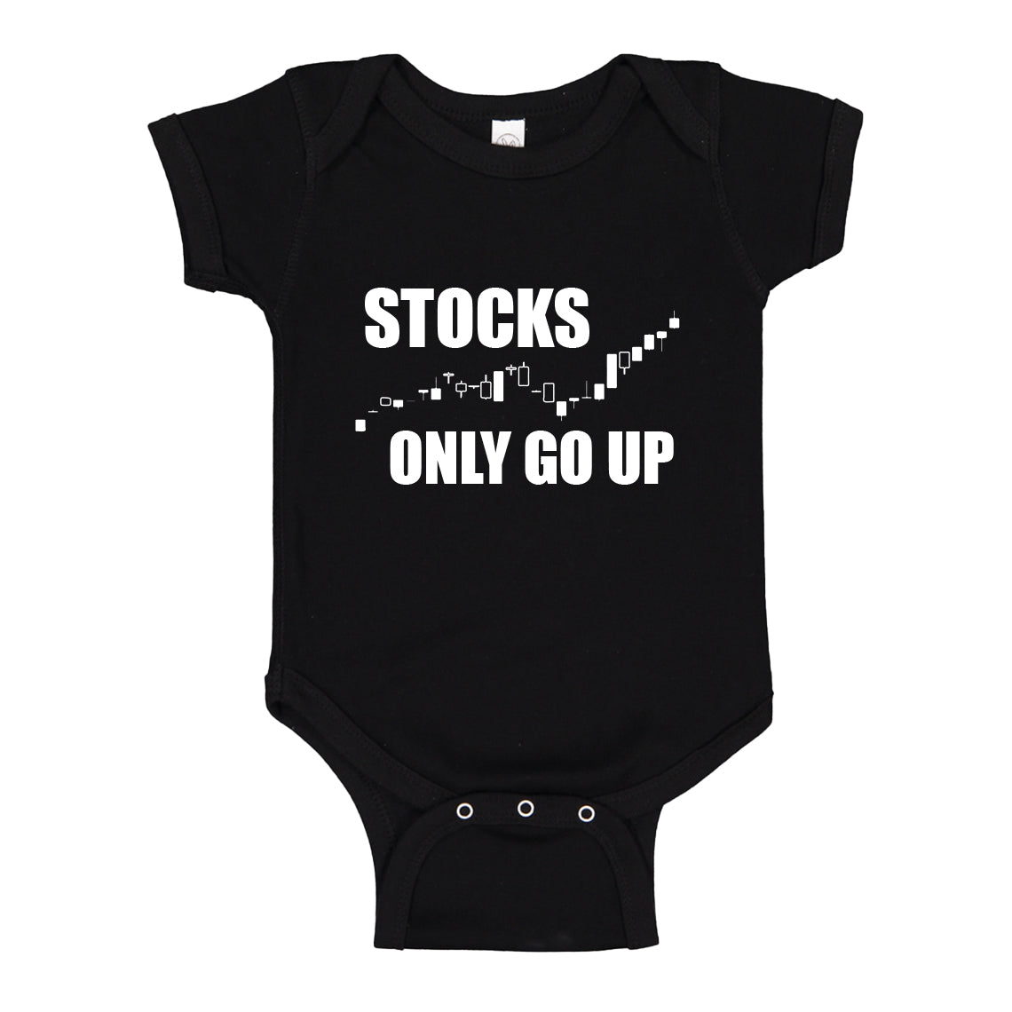 Baby Onesie STOCKS ONLY GO UP 100% Cotton Infant Bodysuit
