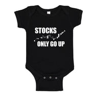 Baby Onesie STOCKS ONLY GO UP 100% Cotton Infant Bodysuit