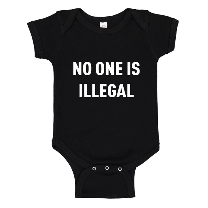 Baby Onesie No One is Illegal 100% Cotton Infant Bodysuit