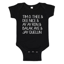 Baby Onesie Tim O. Thee & Dee Nice & Ay Ay Ron & Balak Aye & Jay Quellin 100% Cotton Infant Bodysuit