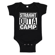 Baby Onesie Straight Outta Camp 100% Cotton Infant Bodysuit