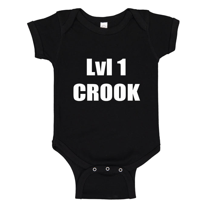 Baby Onesie Lvl 1 Crook 100% Cotton Infant Bodysuit