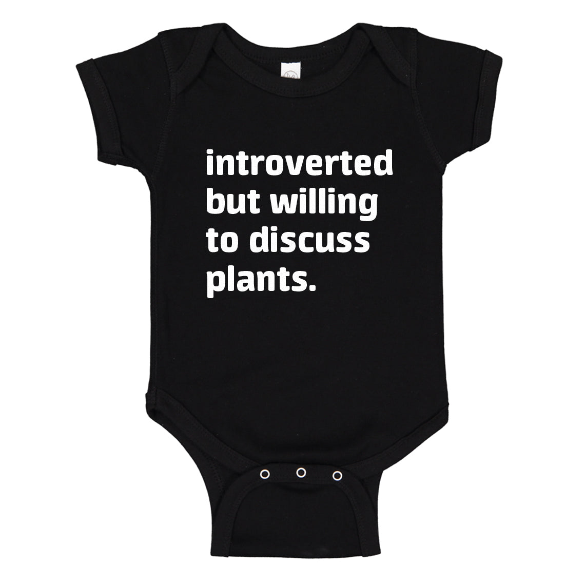 Baby Onesie Introverted But Willing to Discuss Plants 100% Cotton Infant Bodysuit