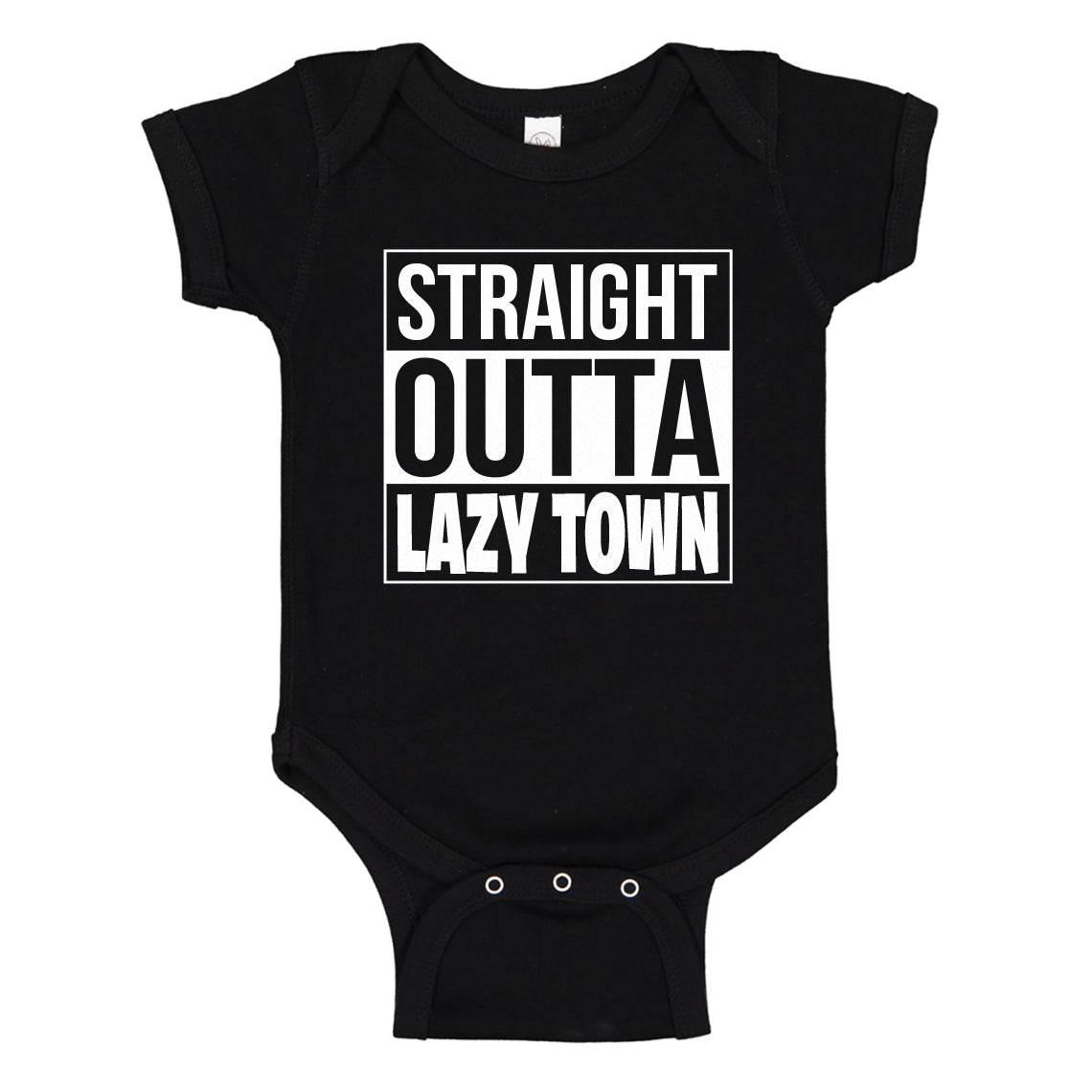 Baby Onesie Straight Outta Lazy Town 100% Cotton Infant Bodysuit