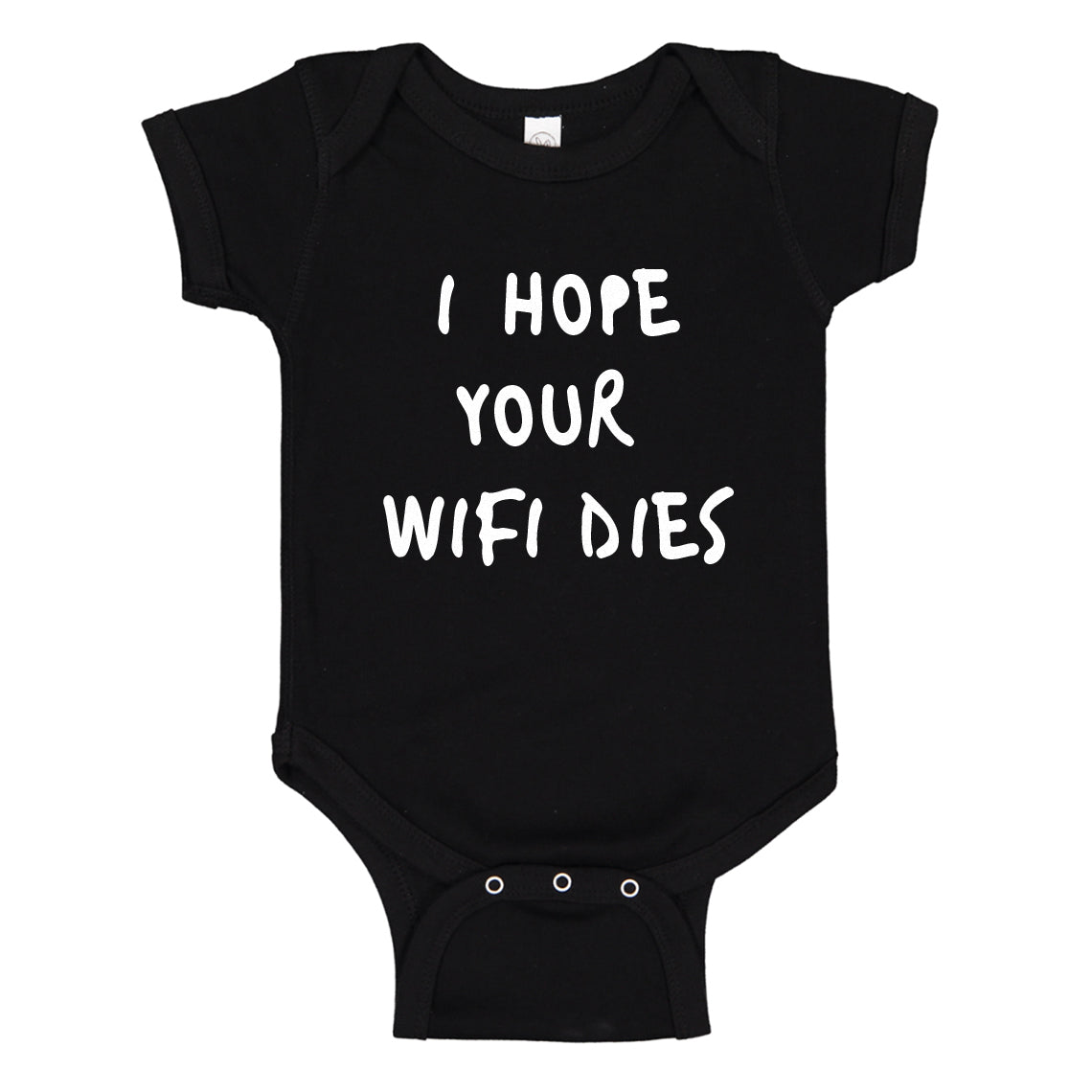 Baby Onesie I Hope Your Wifi Dies 100% Cotton Infant Bodysuit