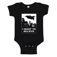 Baby Onesie I Want to Believe Planet Express 100% Cotton Infant Bodysuit