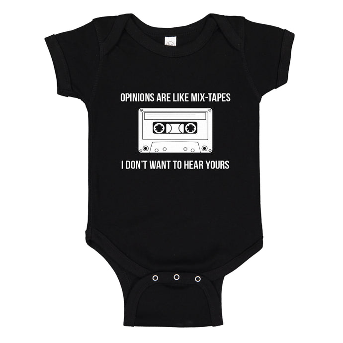 Baby Onesie Opinions are like Mixtapes 100% Cotton Infant Bodysuit