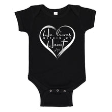 Baby Onesie He Lives Within My Heart 100% Cotton Infant Bodysuit