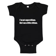 Baby Onesie I'm not superstitious 100% Cotton Infant Bodysuit