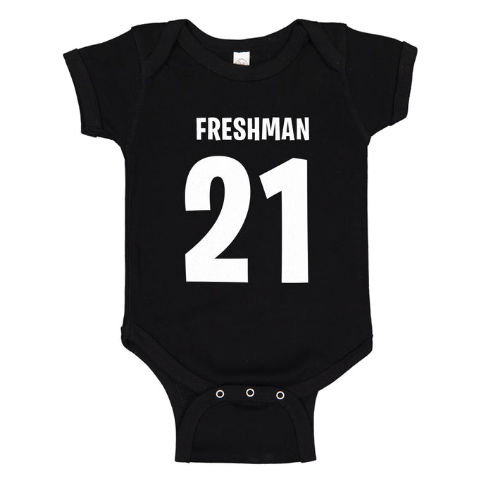 Baby Onesie Freshman 21 100% Cotton Infant Bodysuit