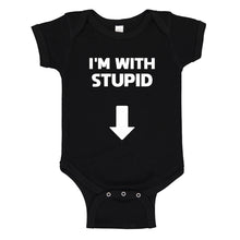 Baby Onesie I'm with Stupid Down 100% Cotton Infant Bodysuit