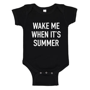 Baby Onesie Wake me When its Summer 100% Cotton Infant Bodysuit