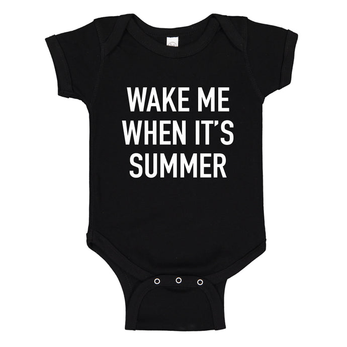 Baby Onesie Wake me When its Summer 100% Cotton Infant Bodysuit