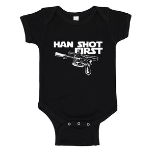 Baby Onesie Han Shot First 100% Cotton Infant Bodysuit