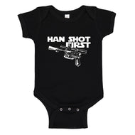 Baby Onesie Han Shot First 100% Cotton Infant Bodysuit