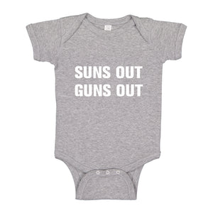 Baby Onesie Suns Out Guns Out 100% Cotton Infant Bodysuit