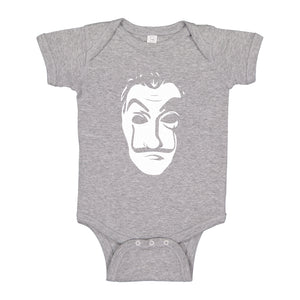 Baby Onesie Salvador Dali Face Heist Mask 100% Cotton Infant Bodysuit