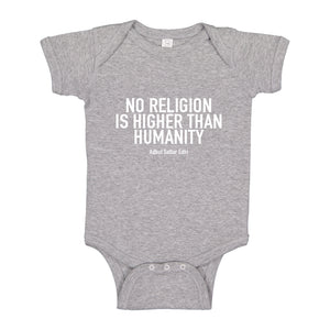 Baby Onesie No Religion Higher than Humanity 100% Cotton Infant Bodysuit