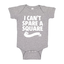 Baby Onesie I Can't Spare a Square 100% Cotton Infant Bodysuit