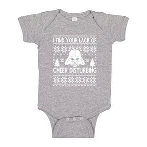 Baby Onesie I Find Your Lack of Cheer Disturbing 100% Cotton Infant Bodysuit