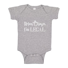 Baby Onesie Relax Gringo I'm Legal Sombrero 100% Cotton Infant Bodysuit