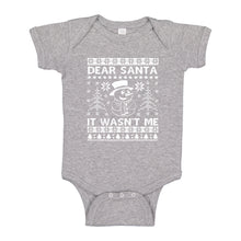 Baby Onesie Dear Santa It Wasn't Me 100% Cotton Infant Bodysuit