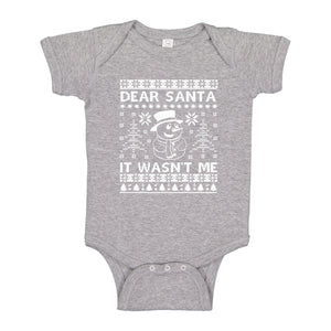 Baby Onesie Dear Santa It Wasn't Me 100% Cotton Infant Bodysuit