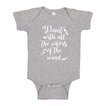 Baby Onesie Paint with all the Colors of the Wind 100% Cotton Infant Bodysuit