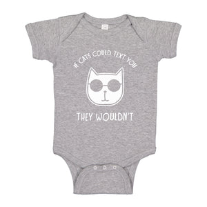 Baby Onesie If Cats Could Text 100% Cotton Infant Bodysuit