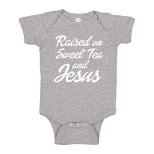 Baby Onesie Raised on Sweet Tea and Jesus 100% Cotton Infant Bodysuit