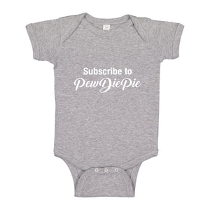 Baby Onesie Subscribe to PewDiePie 100% Cotton Infant Bodysuit