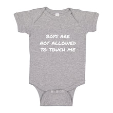 Baby Onesie Boys are not Allowed to Touch Me 100% Cotton Infant Bodysuit