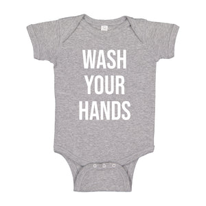 Baby Onesie WASH YOUR HANDS 100% Cotton Infant Bodysuit