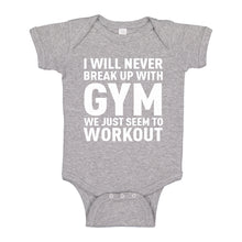Baby Onesie Never Break Up With Gym 100% Cotton Infant Bodysuit