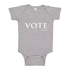 Baby Onesie Vote -Plato 100% Cotton Infant Bodysuit
