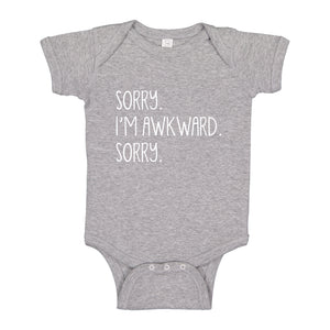 Baby Onesie Sorry I'm Awkward Sorry 100% Cotton Infant Bodysuit