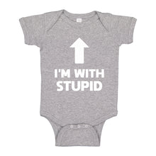 Baby Onesie I'm with Stupid Up 100% Cotton Infant Bodysuit