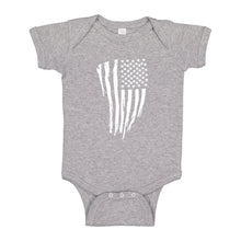 Baby Onesie American Flag Vertical 100% Cotton Infant Bodysuit