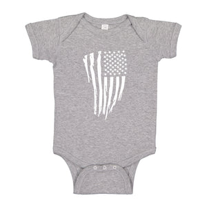 Baby Onesie American Flag Vertical 100% Cotton Infant Bodysuit