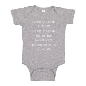Baby Onesie 99 Bugs in the Code 100% Cotton Infant Bodysuit