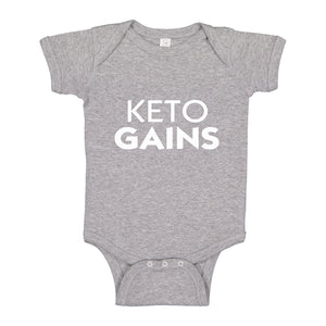 Baby Onesie Keto Gains 100% Cotton Infant Bodysuit