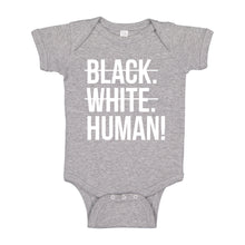 Baby Onesie Black. White. Human! 100% Cotton Infant Bodysuit