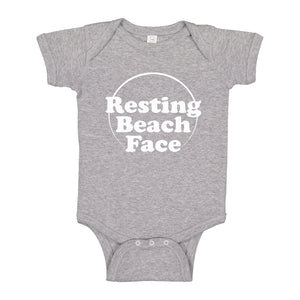 Baby Onesie Resting Beach Face 100% Cotton Infant Bodysuit