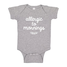 Baby Onesie Allergic to Mornings 100% Cotton Infant Bodysuit